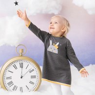 可愛兔毛衣洋裝