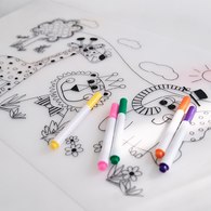 矽膠彩繪餐墊(附5色色筆)