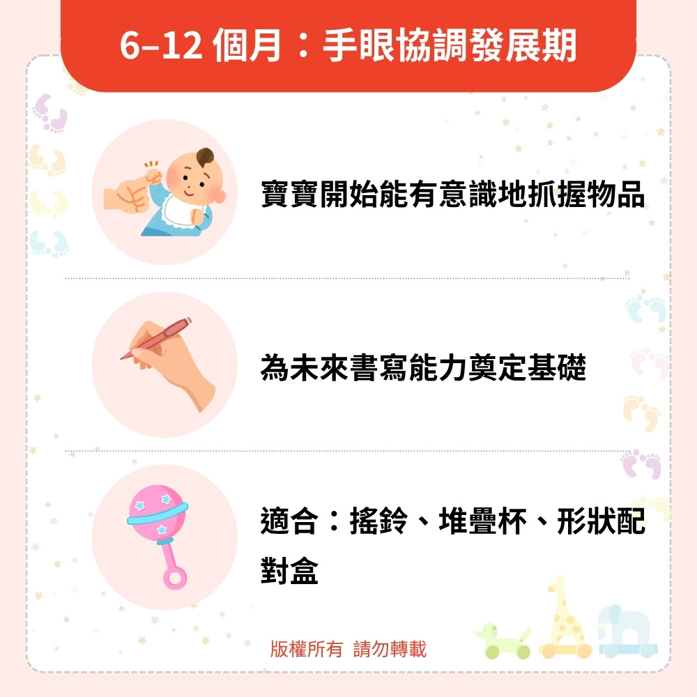 6–12 個月:手眼協調發展期 6–12 個月:手眼協調發展期