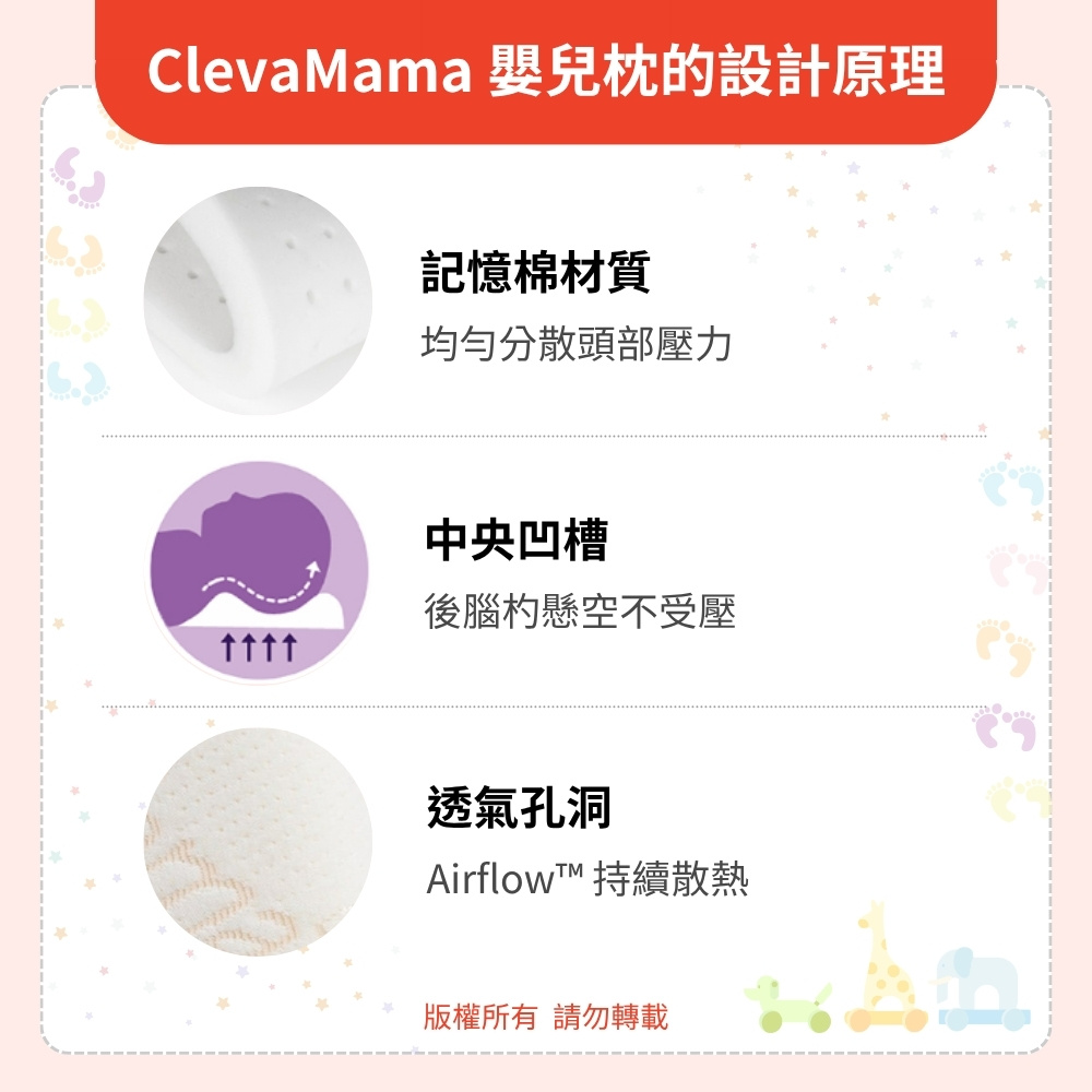 ClevaMama 護頭型嬰兒枕的設計原理 ClevaMama 護頭型嬰兒枕的設計原理