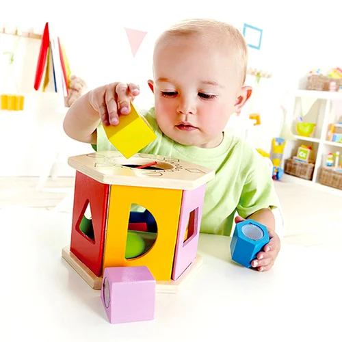 德國Hape 六角分類積木盒