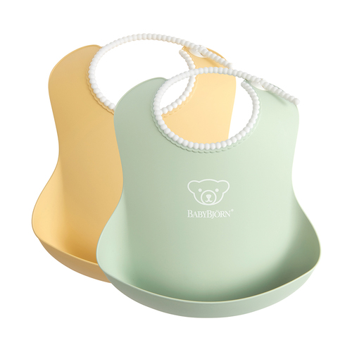BabyBjörn軟膠珠邊防屑圍兜 2 入組 BabyBjörn軟膠珠邊防屑圍兜 2 入組