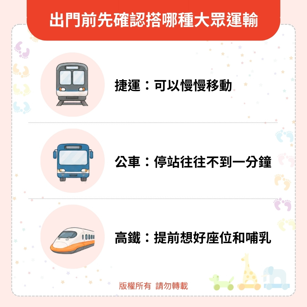 出門前先確認今天搭哪一種大眾運輸